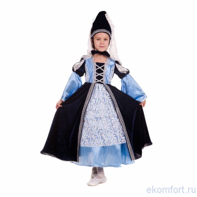 Карнавальный костюм &quot;Принцесса готическая&quot; 
Комплектность: платье и головной убор.
Выполнен из: велюр, кружево, атлас.
