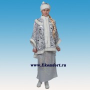 Новогодний костюм «Снегурочка», платье с голографическим  эффектом