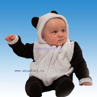 Карнавальный костюм Панда малыш Костюмчик Панда Малыш, выполнен из мягкого флиса и рассчитан на детишек 6-9 месяцев с ростом до 75 см.