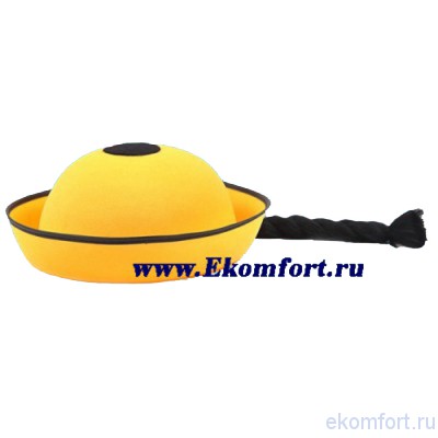Шляпа китайская детская Материал: пластик-велюр
Цвет: желтый с черным кантом и черной косой.
Производство: Италия