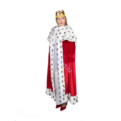 Косюм Королевская мантия с короной взр, арт. P0437 костюм Королевская мантия для взрослых