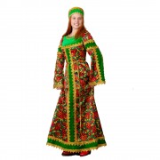 Карнавальный костюм Сударыня хохлома зеленая Арт.2021