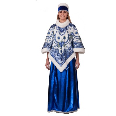 Карнавальный костюм «Масленица» синий В комплект входят: накидка и головной убор
Материал: текстиль
Размер: 48-50
Артикул: 2033 